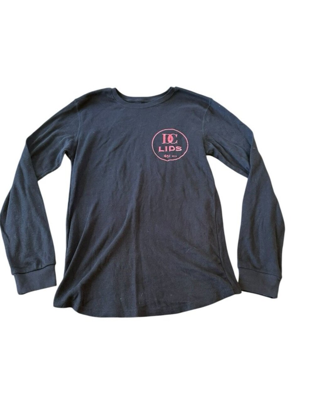 Jordan Craig Men XL DC LIDS Blue Pink Logo Shirt Long Sleeve NWT Streetwear